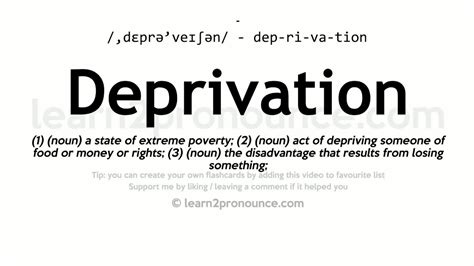 Deprivation Definition & Meaning .